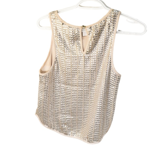 Forever 21 Champagne  Sequin Crop Top (S) - Picture 2 of 2